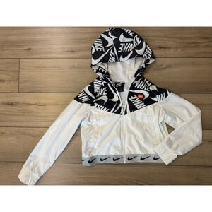 Nike Sportswear Windrunner J White Children's Jacket  Girls L Large Light